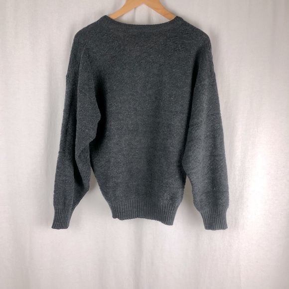 VINTAGE vneck grandpa wool sweater - Picture 4 of 8